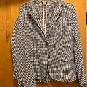 J. Crew Gingam two-button Blazer
